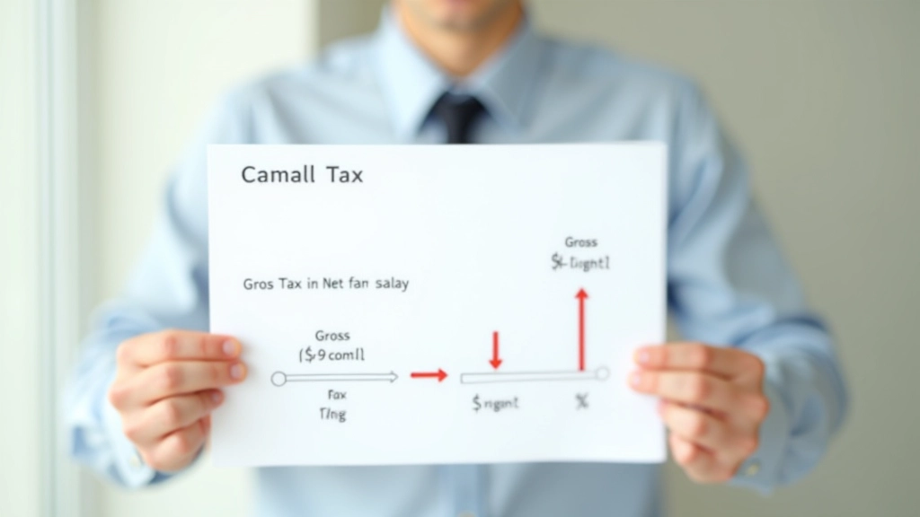 Diagramm der Lohnsteuerberechnung mit Pfeilen von Bruttoeinkommen zu verschiedenen Abzügen