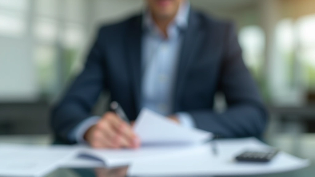 Finanzielle Planung mit Taschenrechner, Grafiken und Rentenunterlagen auf Schreibtisch